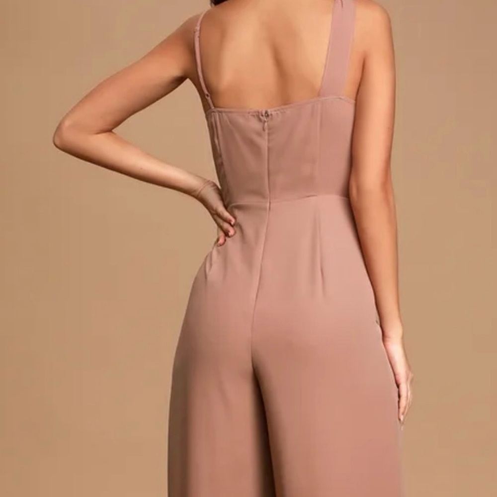 Lulus Tan Wide Leg Jumpsuit for Women NWT - Picture 3 of 10
